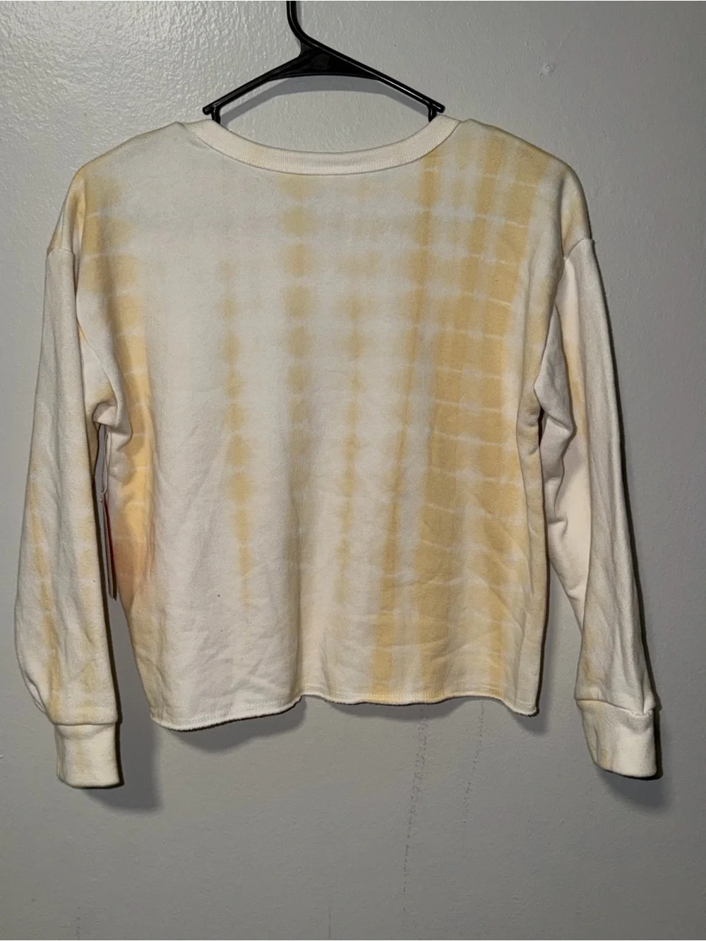 wonder nation Pale Yellow Tie-Dye Crewneck Sweatshirt